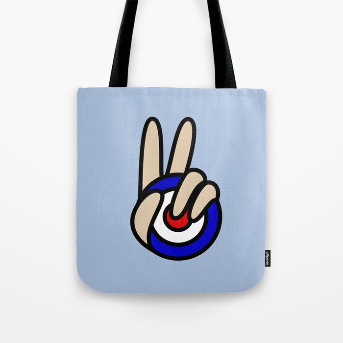 Mod Target Peace Symbol V Sign Tote Bag