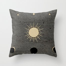 Moon Phases Throw Pillow