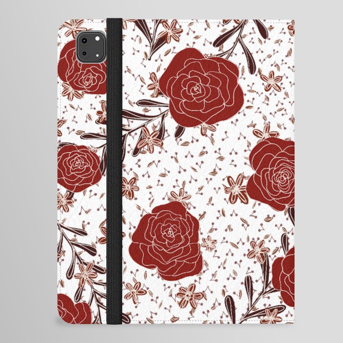 Red Roses Pattern iPad Folio Case