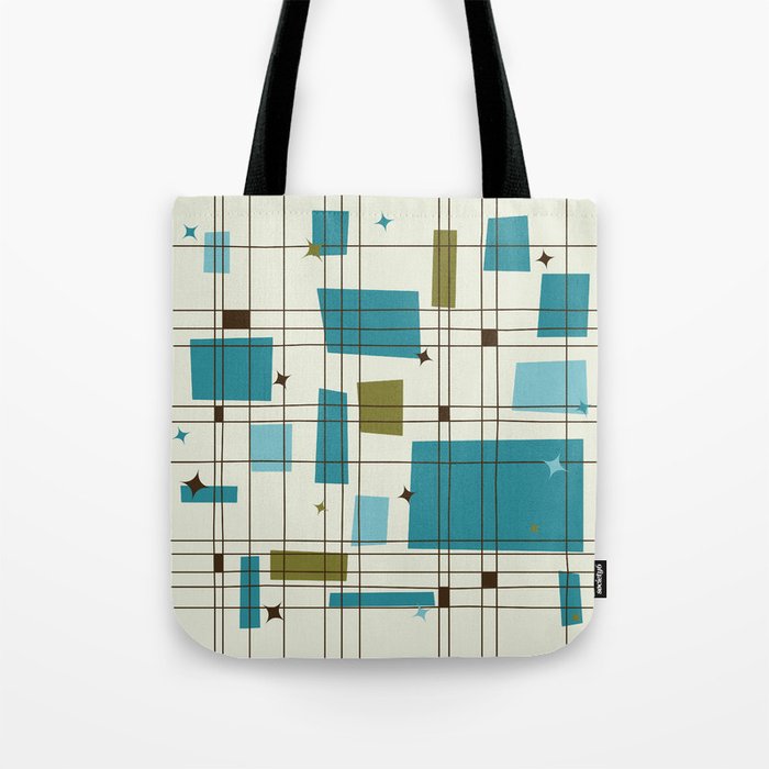 Mid-Century Modern (teal) Tote Bag