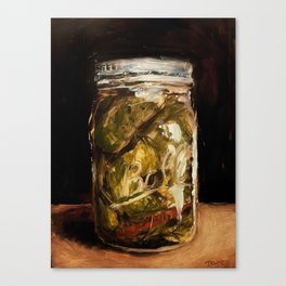 Jar of Dill Pickles  Canvas Print