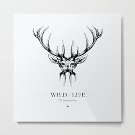 WILD LIFE / The Damatopsidae Metal Print | Strange, Nature, Digital, Classic, Oldstyle, Life, Ink Pen, Animal, Wild, Typography 