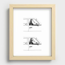 Black metal lipstick Recessed Framed Print