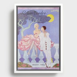 Parfum Tendre, 1922 Advertisment Poster George Barbier  Framed Canvas
