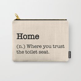 Home | Typography  Carry-All Pouch | Dictionary Words, Toilet, Minimalistic, Home, Verb, Typo, Digital, Bathroom Decor, Home Decor, Typography 