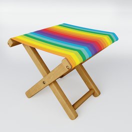 Rainbow Stripes Folding Stool
