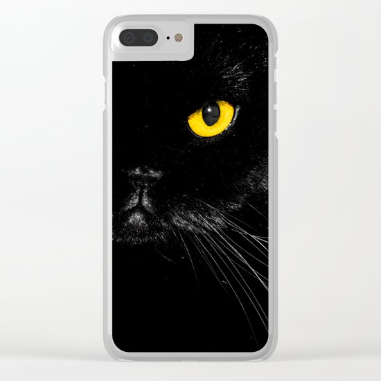 Yellow eyes Clear iPhone Case