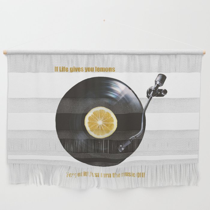 Have a fresh lemonade of music! With your vinyl lemon record just turn the music on and you'll have the perfect mix Wall Hanging
