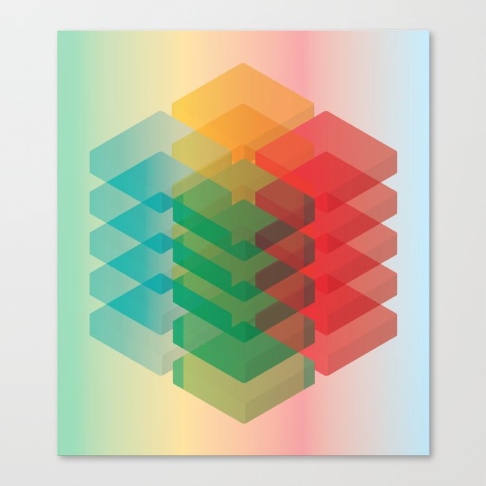 Color Cubes Canvas Print