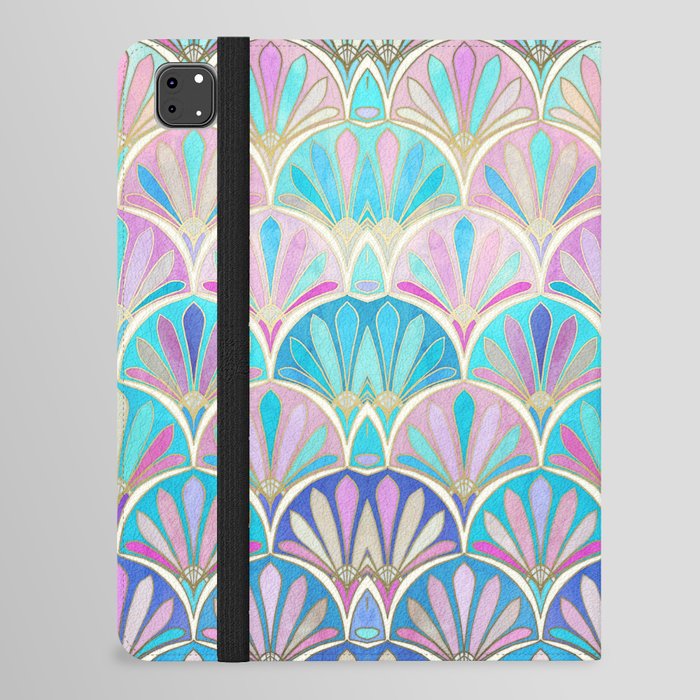 Glamorous Twenties Art Deco Pastel Pattern iPad Folio Case