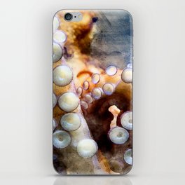 Tentacles of octopus close up watercolor iPhone Skin