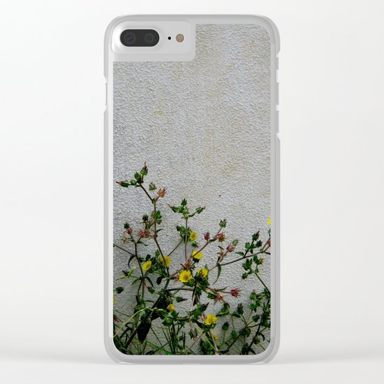 Minimal flora - yellow daisies wild flowers Clear iPhone Case