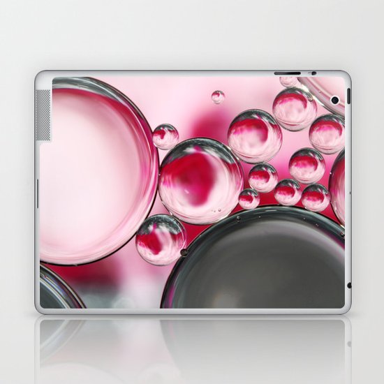 Rose & Grey Bubble Abstract Laptop & iPad Skin