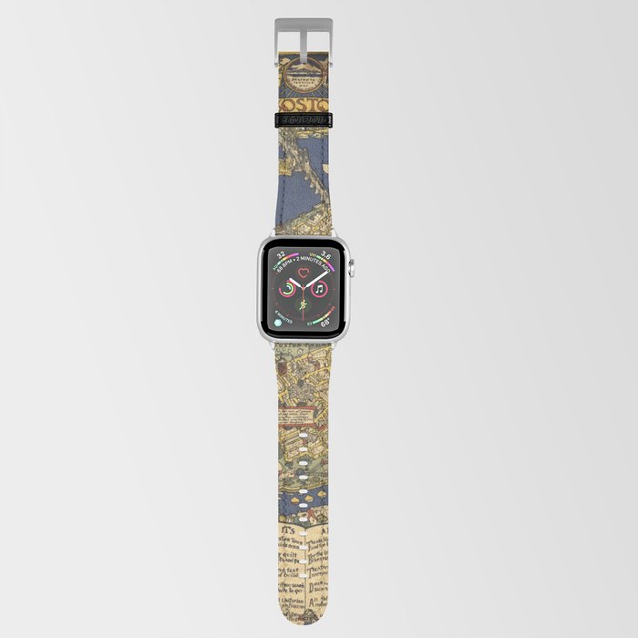 Boston Map - Vintage Illustrated Map Apple Watch Band