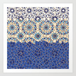 Islamic Geometry Faux Mosaic Art Print