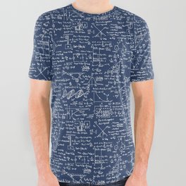 Physics Equations // Navy All Over Graphic Tee