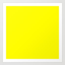 Bright Yellow Art Print
