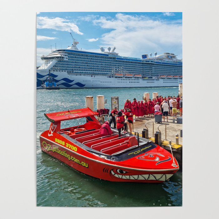 Majestic Princess Cruise Ship, Sydney Harbour, Australia Poster