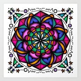 Stained Glass Flower Art Print