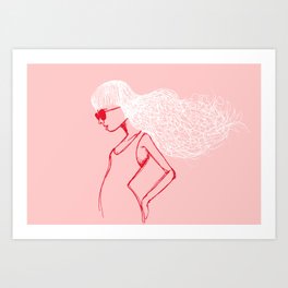 Wind Hair Art Print