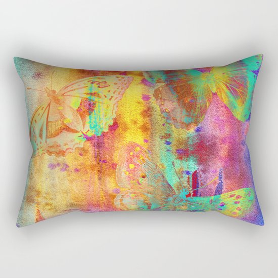 Colorful Butterfles Q Rectangular Pillow