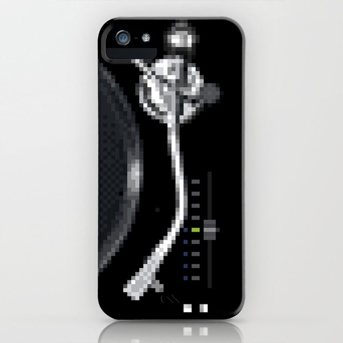 8 Bit Technics SL-1210MK5 iPhone Case 8 Bit Technics SL-1210MK5 iPhone Case