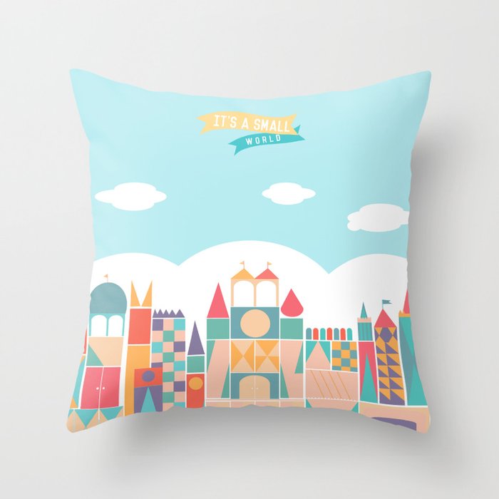 It's a small world Throw Pillow