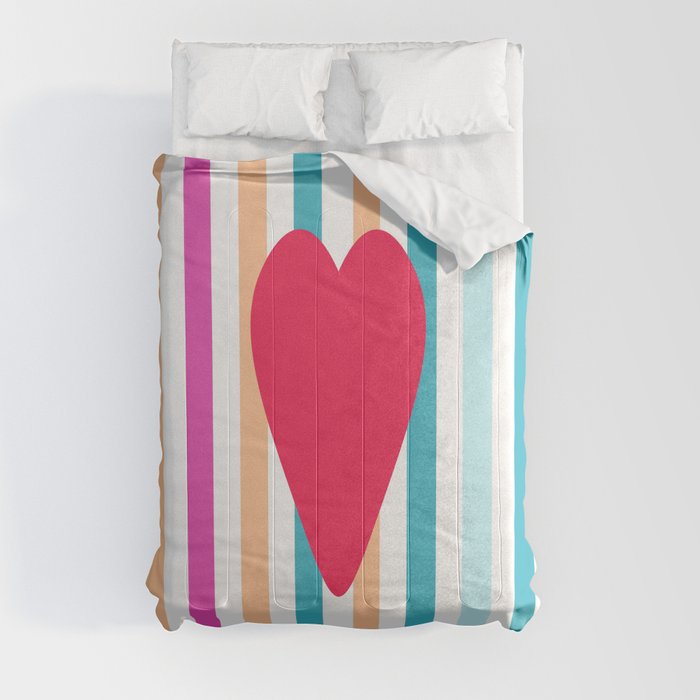 Heart and Stripes Comforter