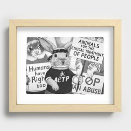 Human Rights Demonstration Recessed Framed Print