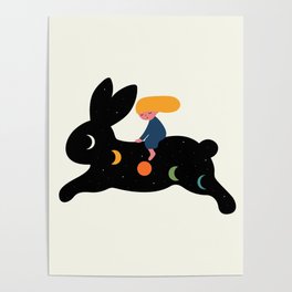 Whimsical Journey - Rabbit Poster