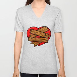 heart V Neck T Shirt