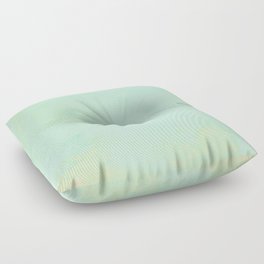 Retro pastel green and nature yellow Floor Pillow