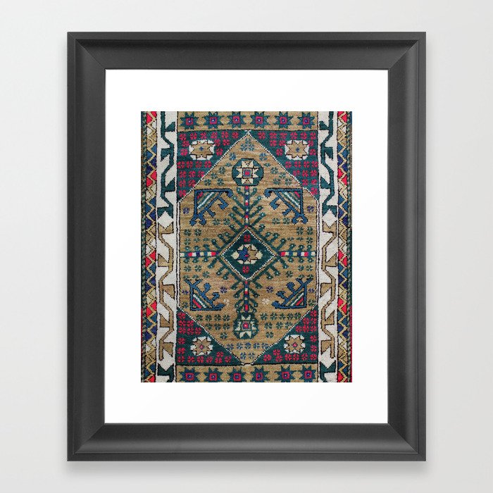 Traditional Moroccan Carpet Design Framed Art Print