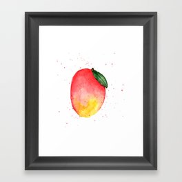 Watercolor Ripe mango by E Jill RIley Framed Art Print