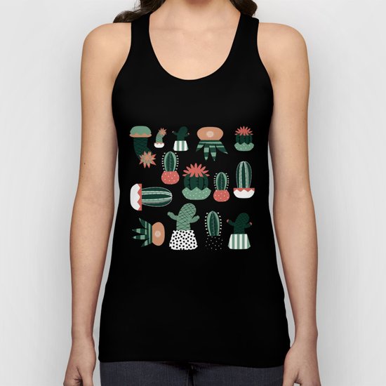 Succulents gray Unisex Tank Top