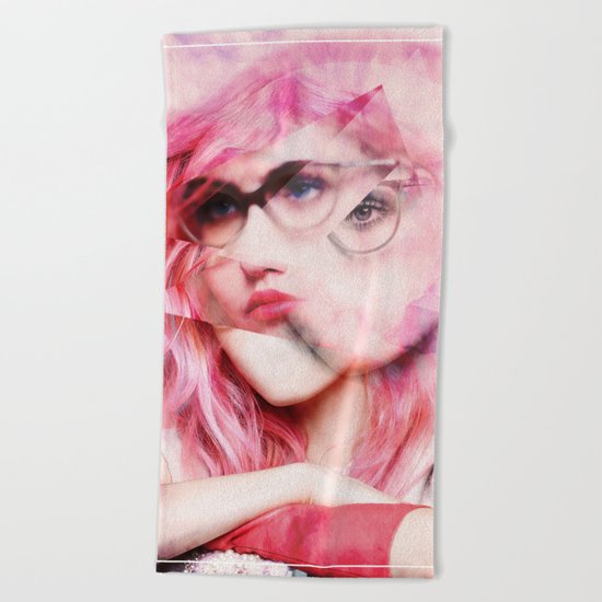pretty in pink Beach Towel