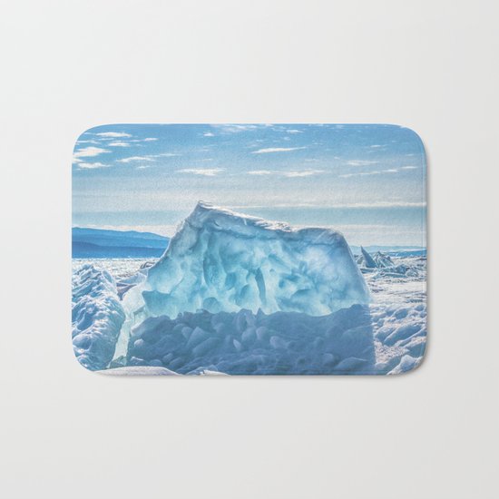 Pressure ridge of lake Baikal Bath Mat