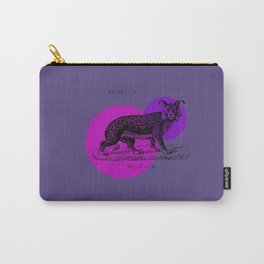 Blue Bobcat print Carry-All Pouch
