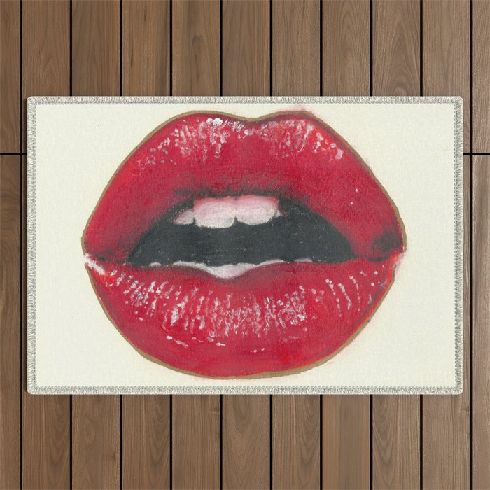 Lush - Red Lips Outdoor Rug