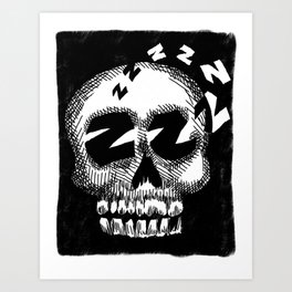 Sleepy Skull Art Print