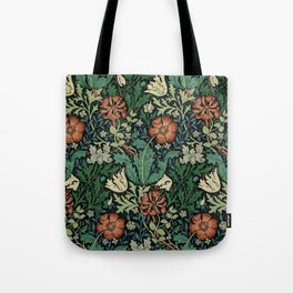 William Morris Compton Floral Art Nouveau Pattern Tote Bag