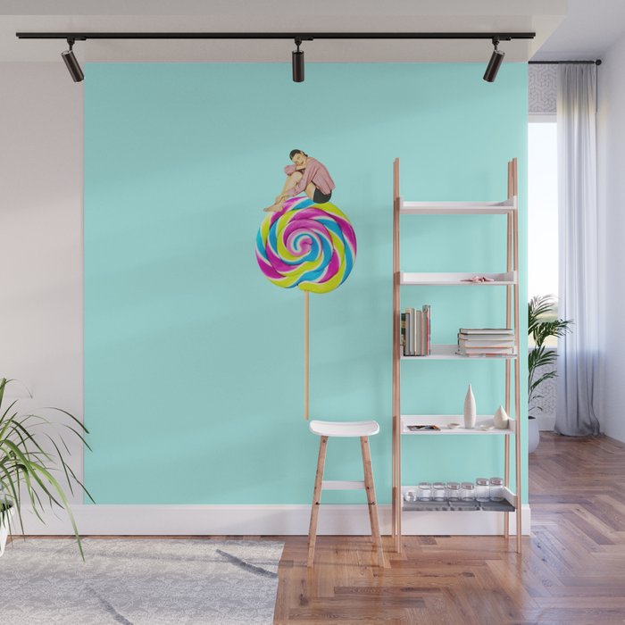 eye candy turquoise Wall Mural