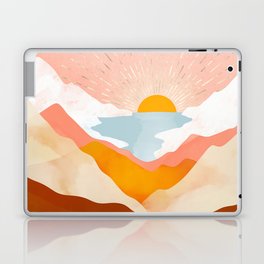 Retro lake Sunset Laptop Skin