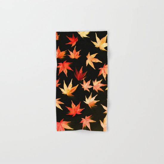 AUTUMN ROMANCE - LEAVES PATTERN #3 #decor #art #society6 Hand & Bath Towel