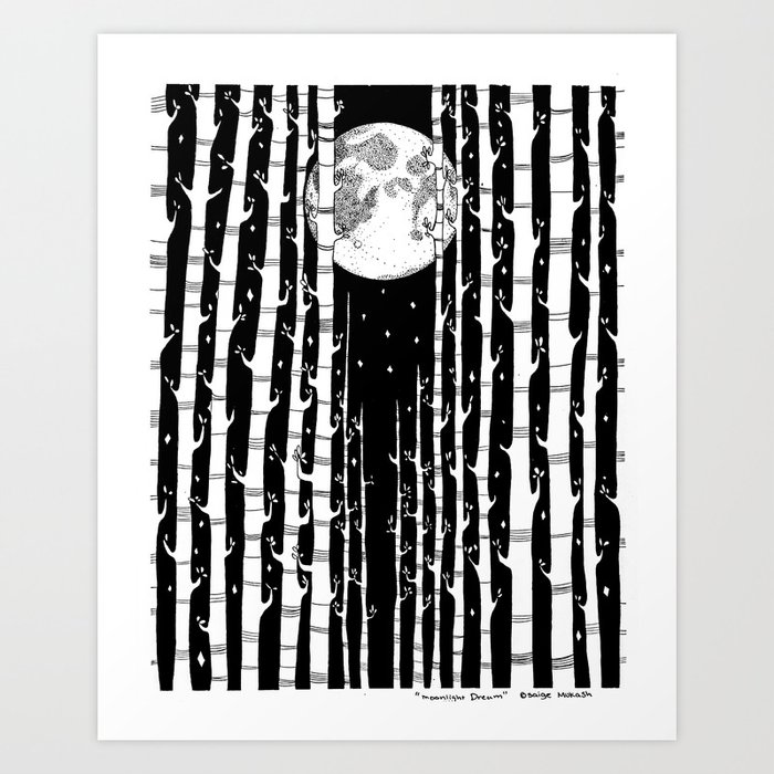 MoonLight Dream Art Print