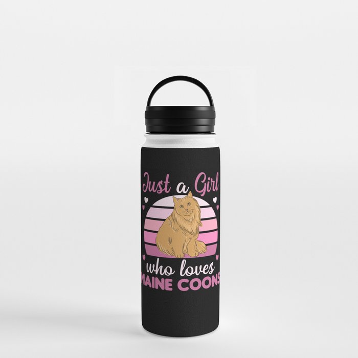 Just A Girl Who Loves Maine Coons Cute Animals Water Bottle