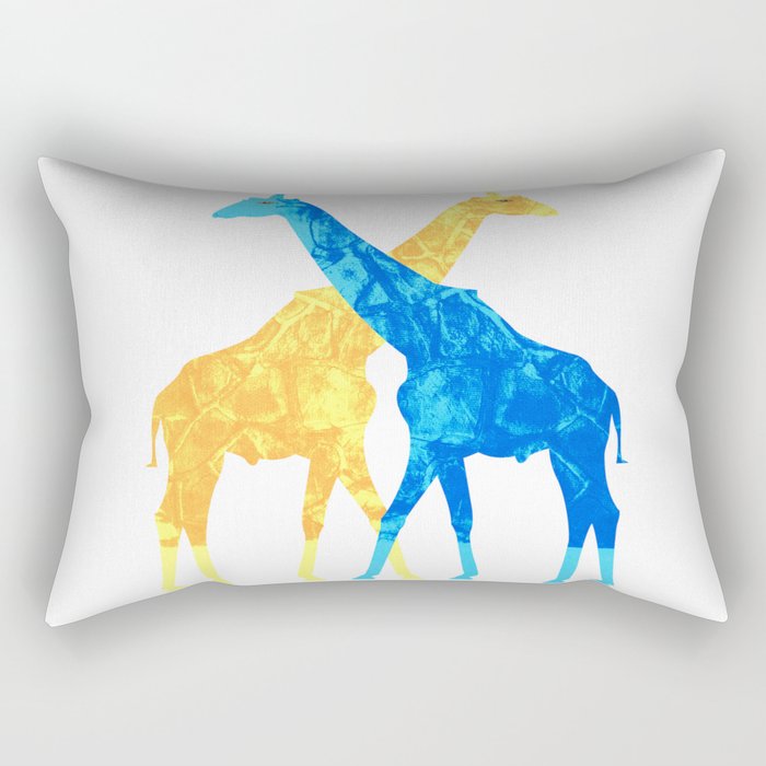 Two Giraffes Rectangular Pillow