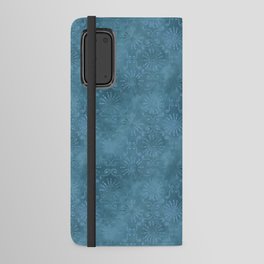 Blue Ornamental Batik Pattern Android Wallet Case