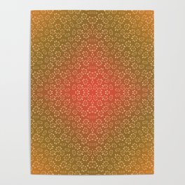 Bohemian Meditation Space Amber Poster