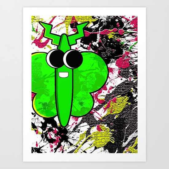 Moth Splat Art Print